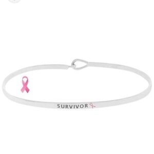 Survivor Pink Ribbon Bangle NWOT